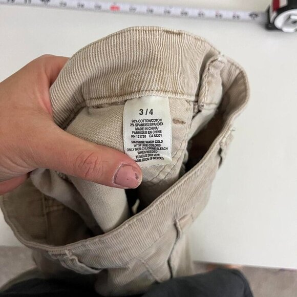 beige corduroy ribbed y2k micro mini skirt - Picture 7 of 8